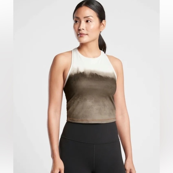 Athleta Shanti Watercolor Stripe Crop Tank - Picture 1 of 7